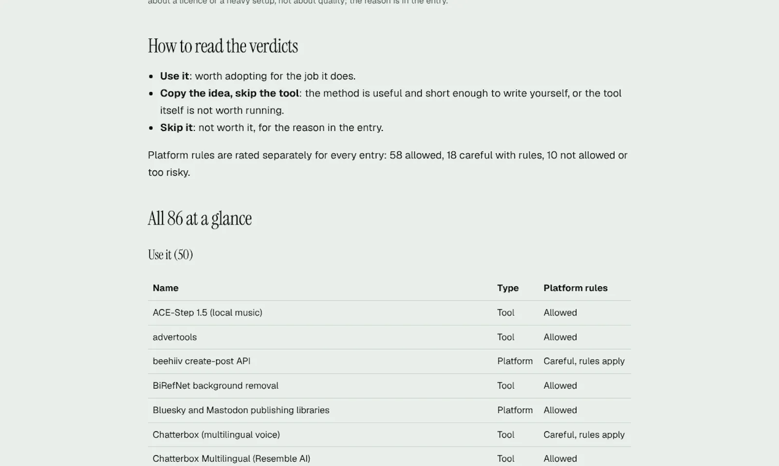 Tools Atlas screenshot 2