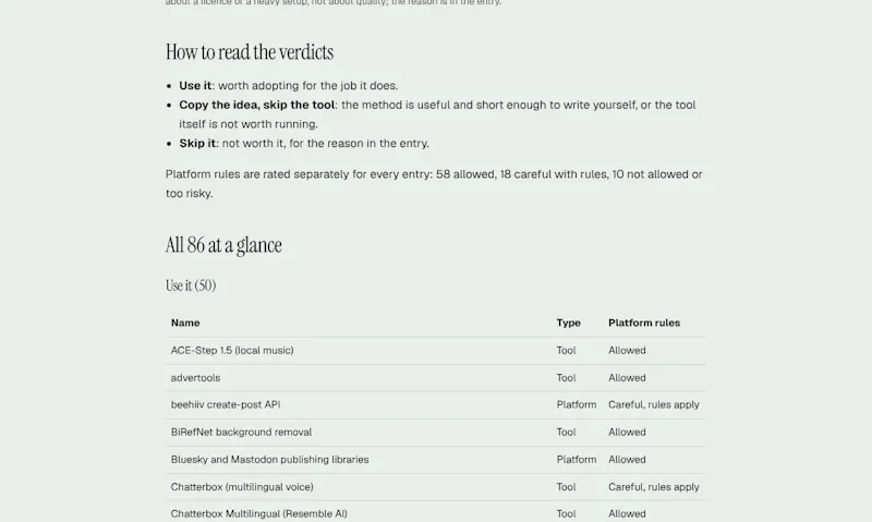 Tools Atlas screenshot 2