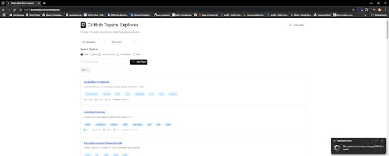 GitHub Multi-Topic Explorer gallery image