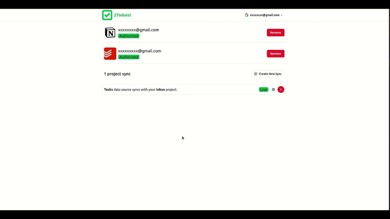 2Todoist screenshot 1 (video preview)