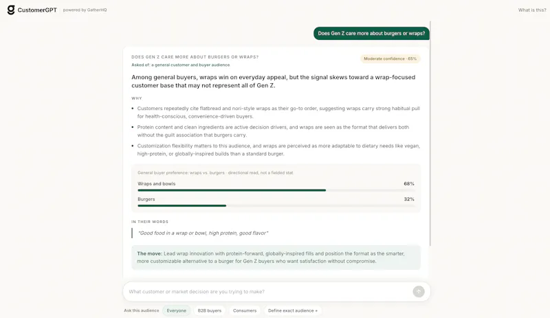 CustomerGPT screenshot 2