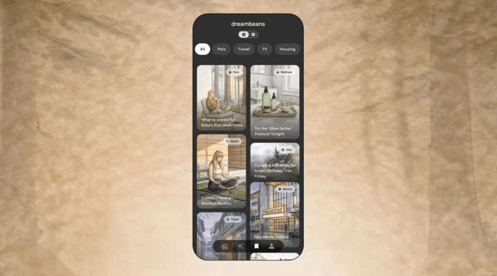 Dreambeans by Google Labs screenshot 2