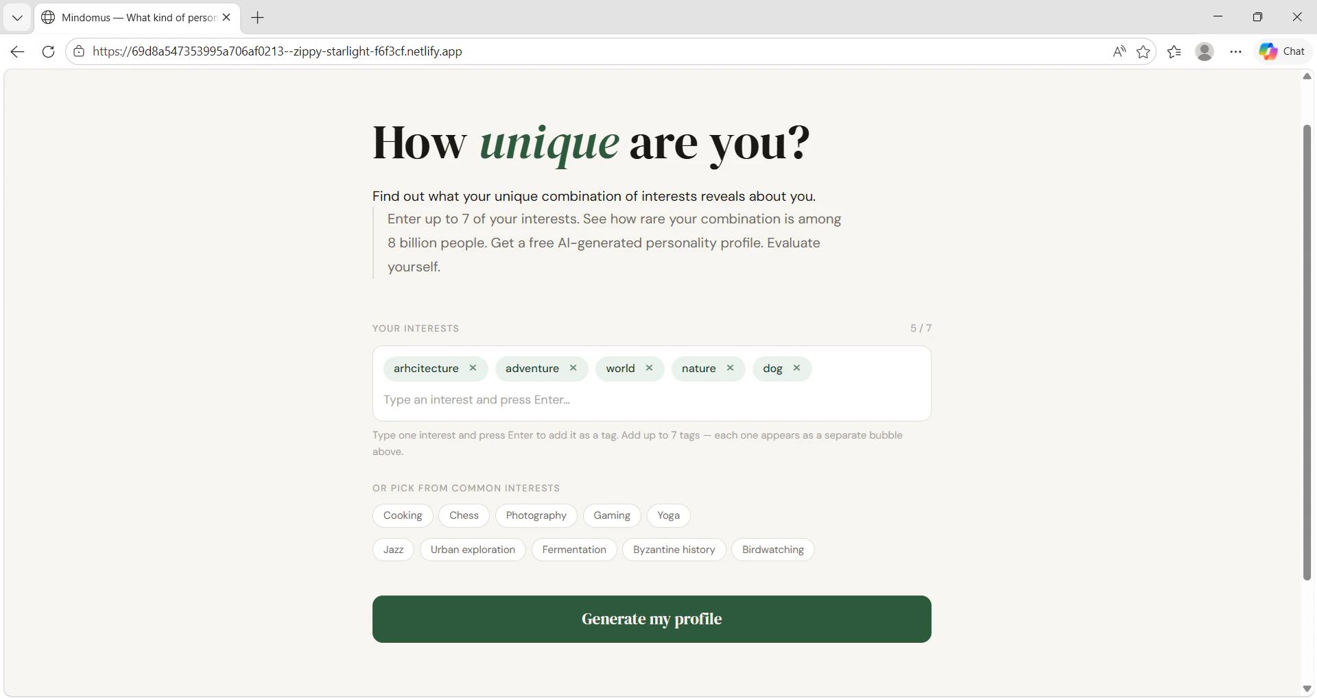 Mindomus — What kind of person are you?