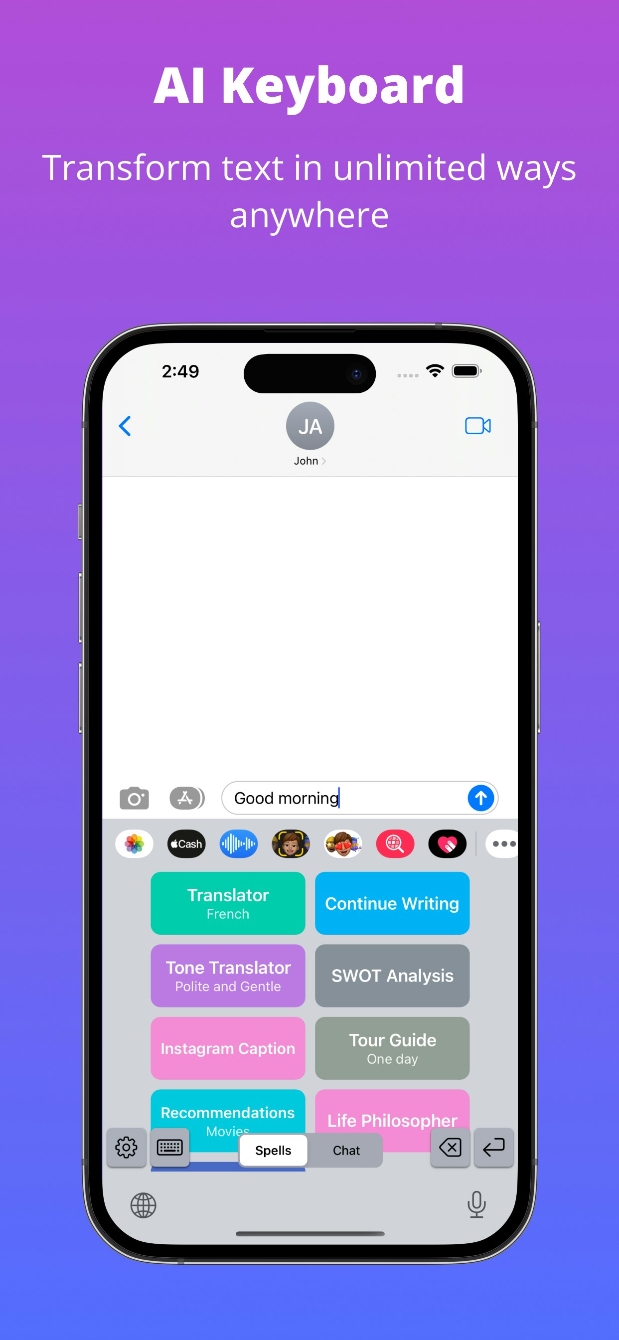 Wizboard - Clavier AI et chat media 2