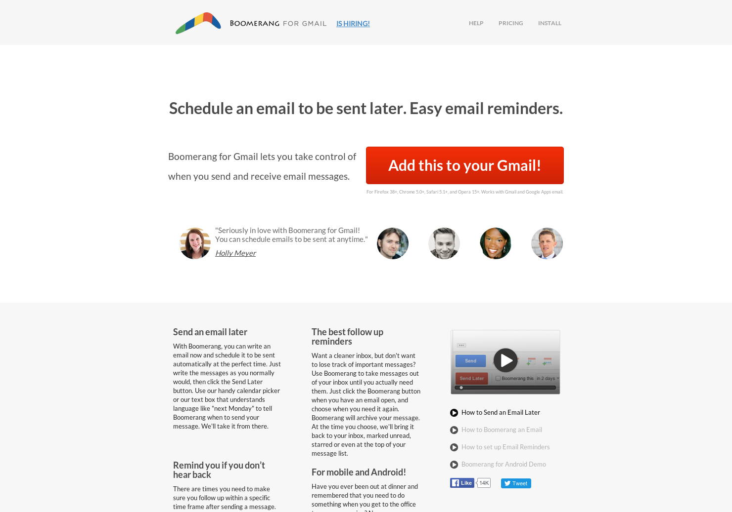 Boomerang for Gmail