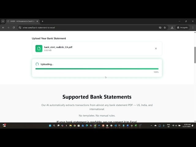 SriVSR – AI PDF to Excel Converter gallery image