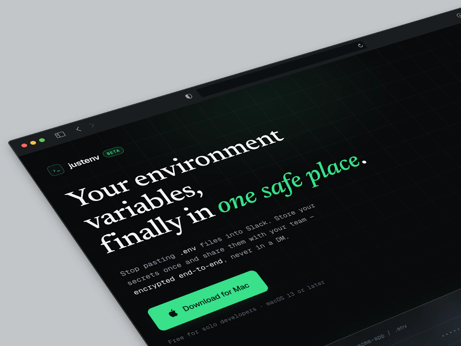 JustEnv screenshot 1