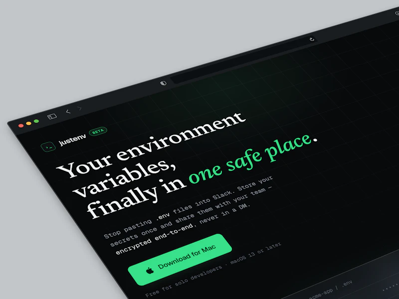 JustEnv screenshot 1