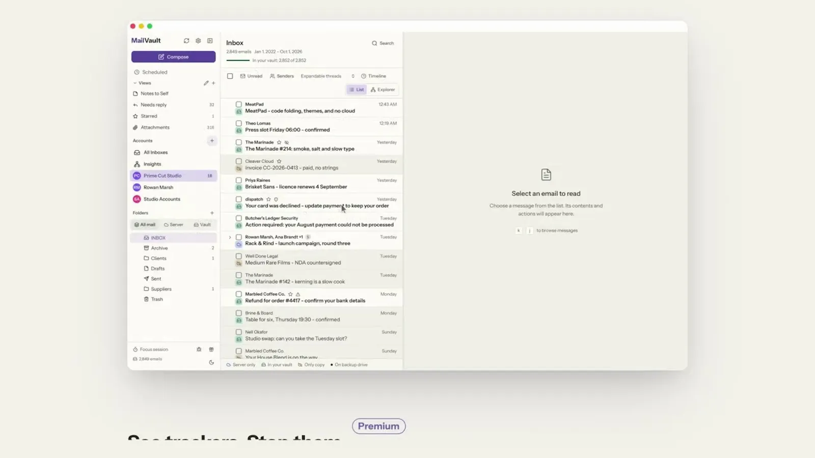 MailVault screenshot 2 (video preview)