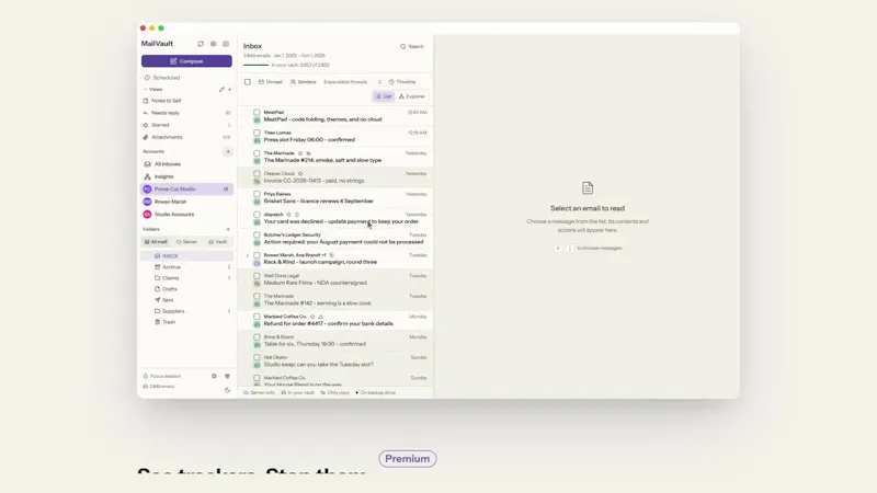 MailVault screenshot 2 (video preview)