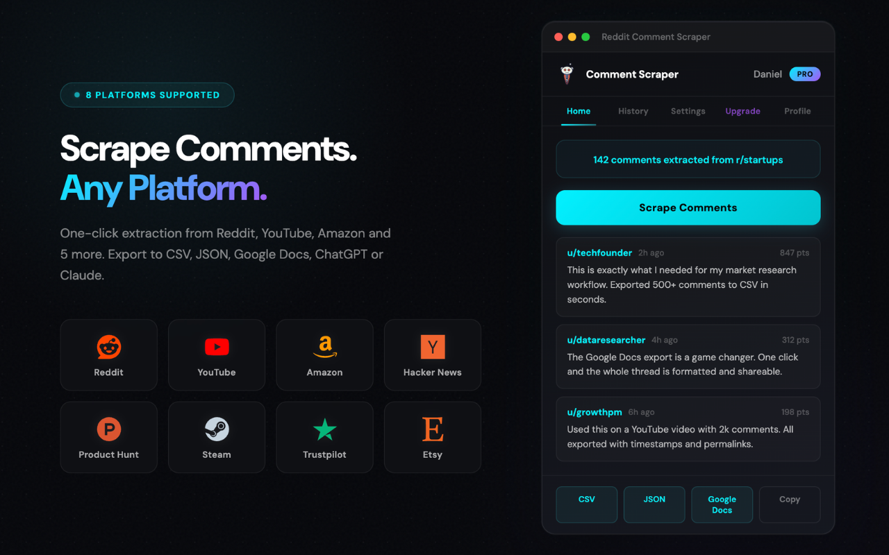 Reddit Comment Scraper gallery image
