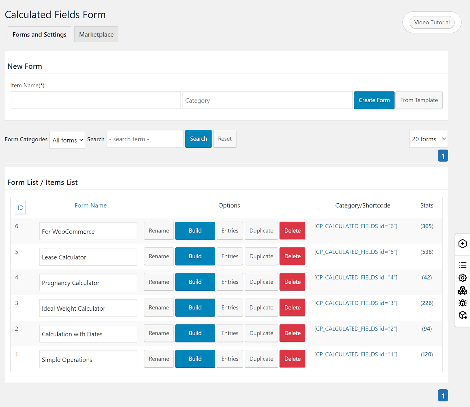 Calculated Fields Form screenshot 5