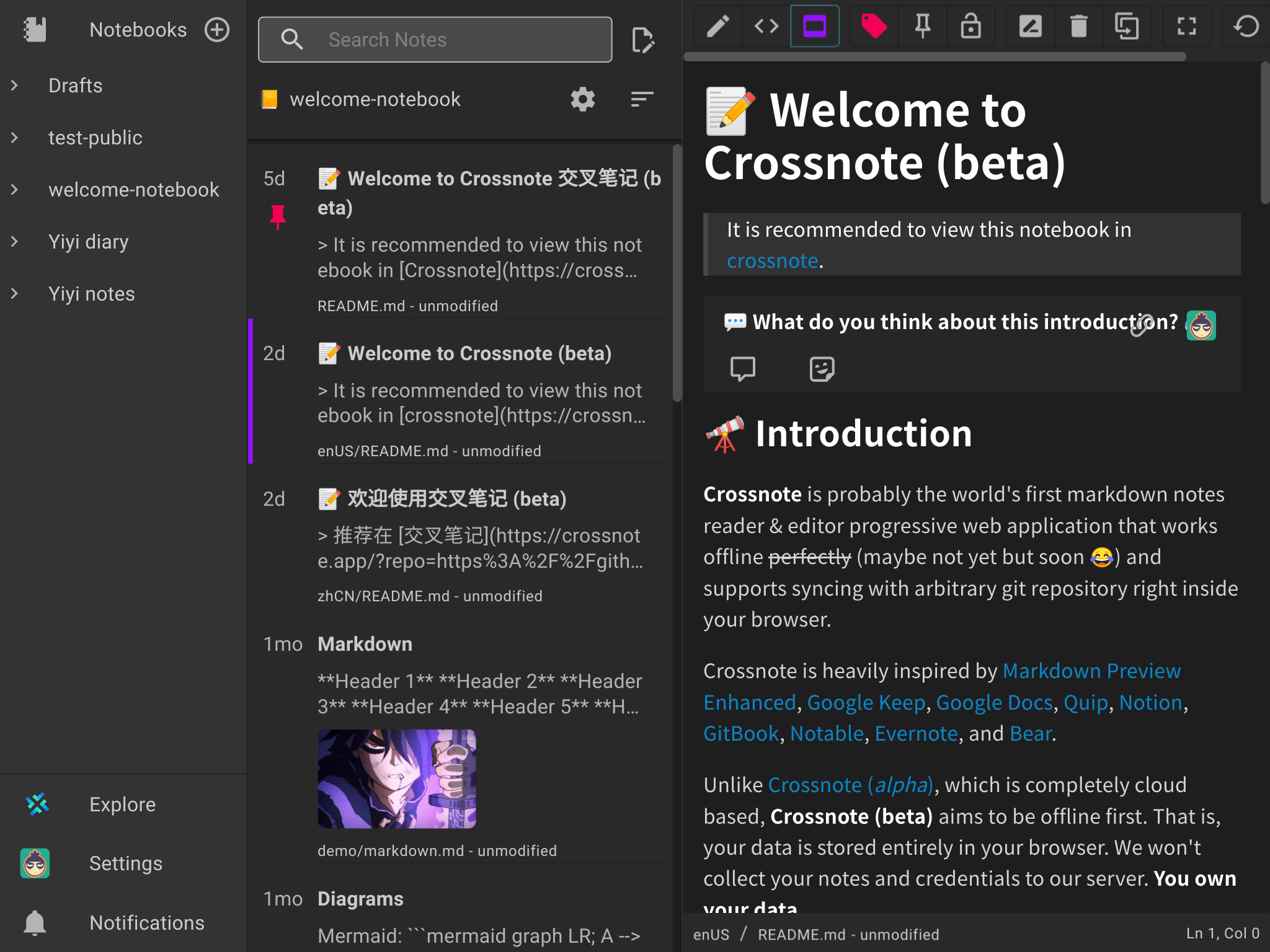 Crossnote gallery image