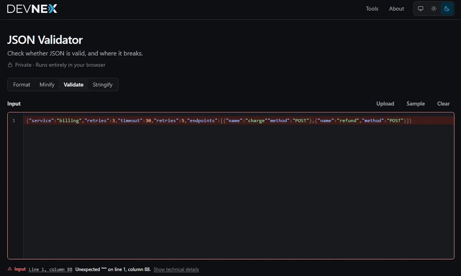 DevNex screenshot 2