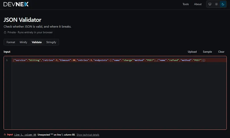 DevNex screenshot 2