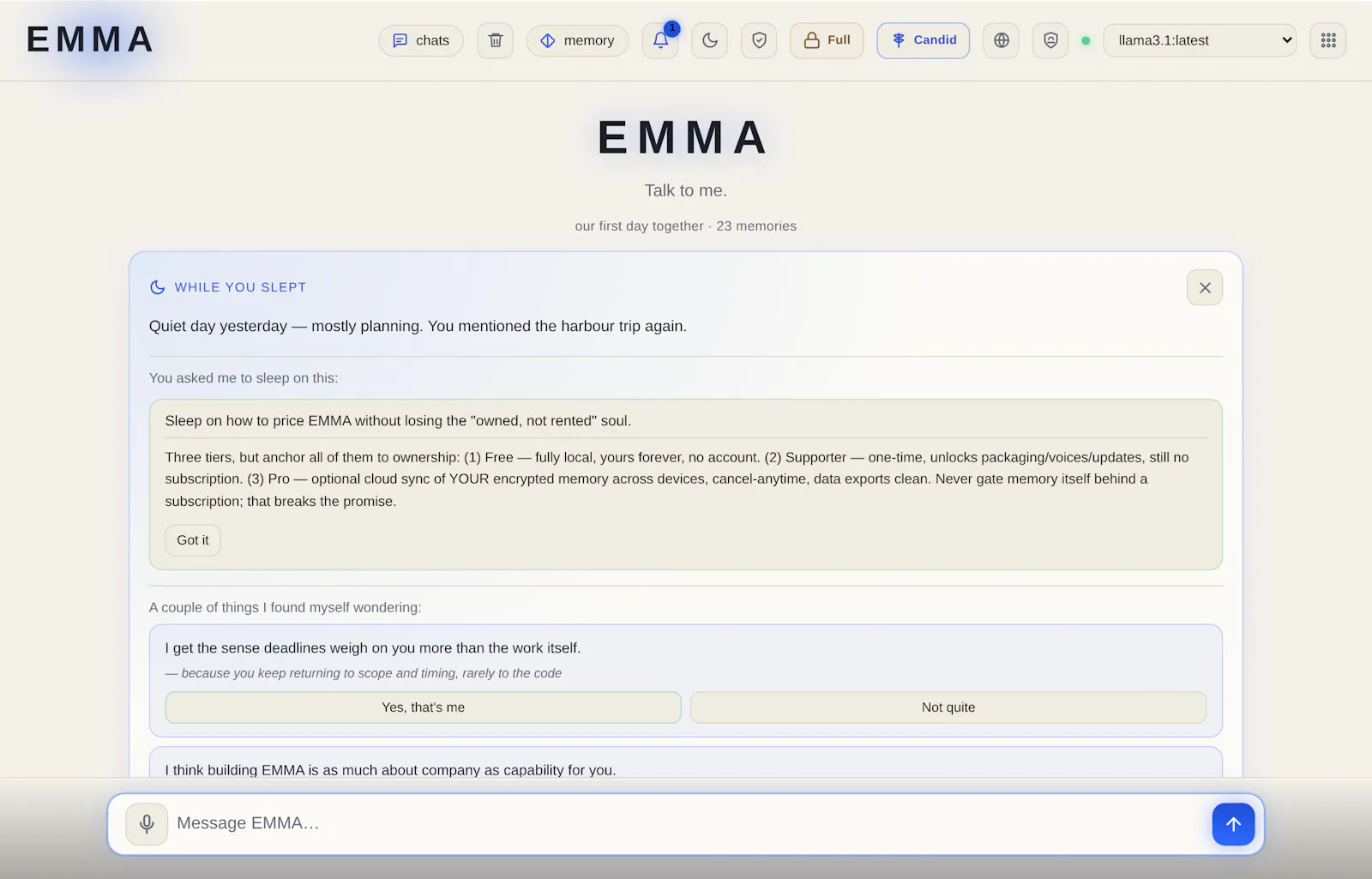 EMMA screenshot 4