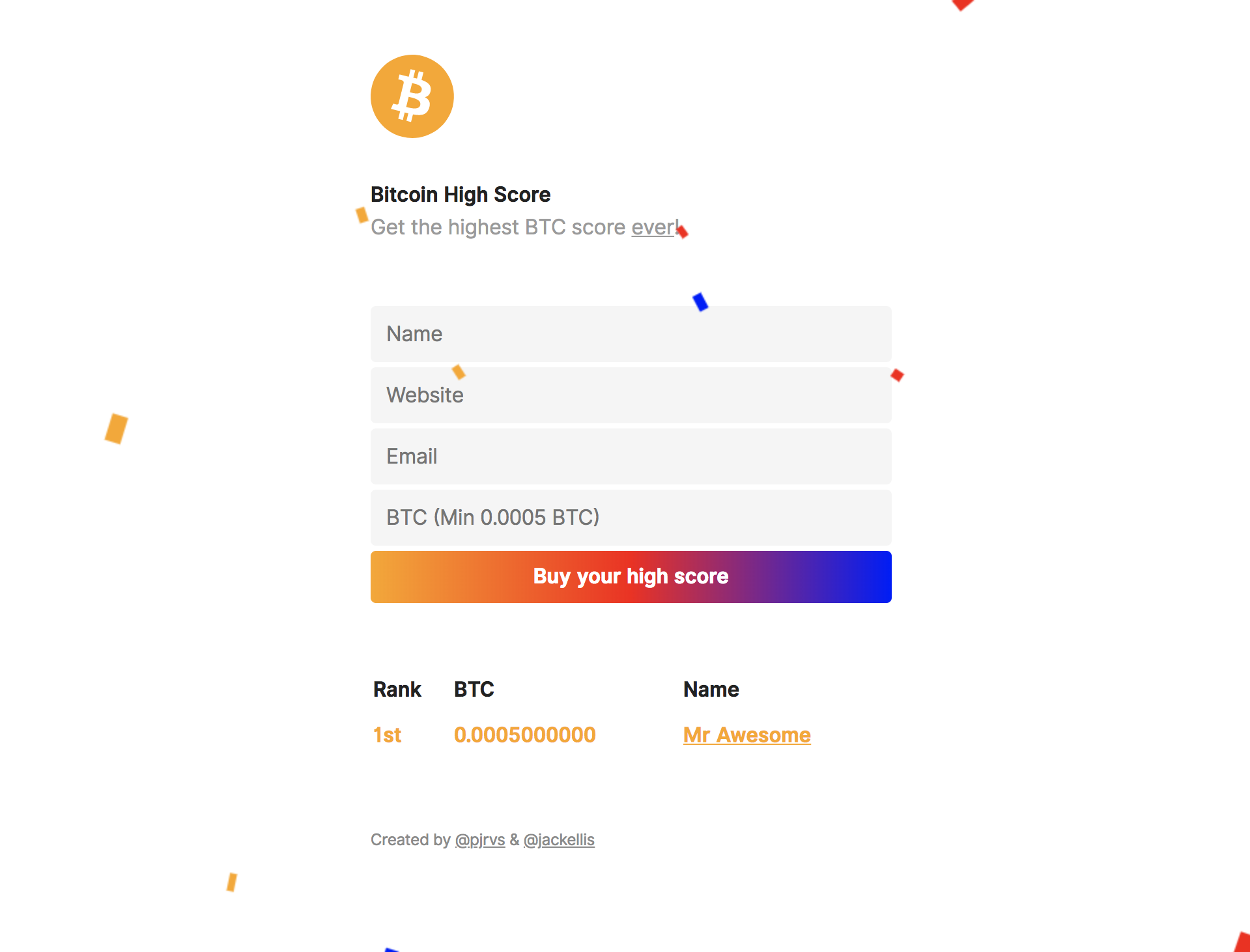 Bitcoin High Score gallery image