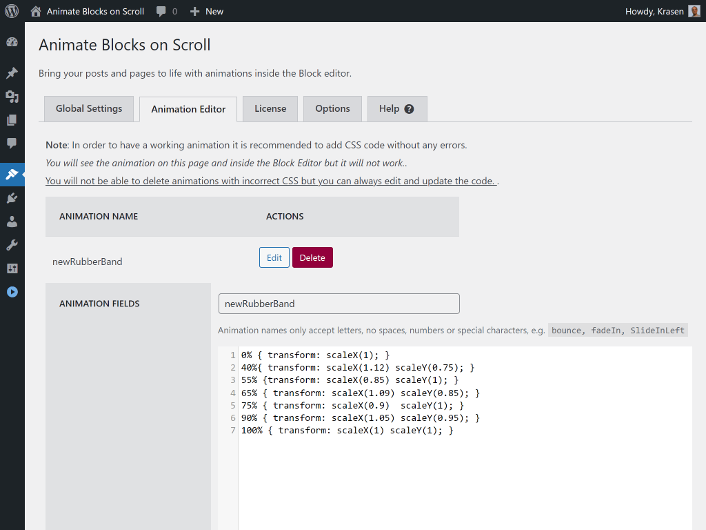Block Editor Animations gallery image
