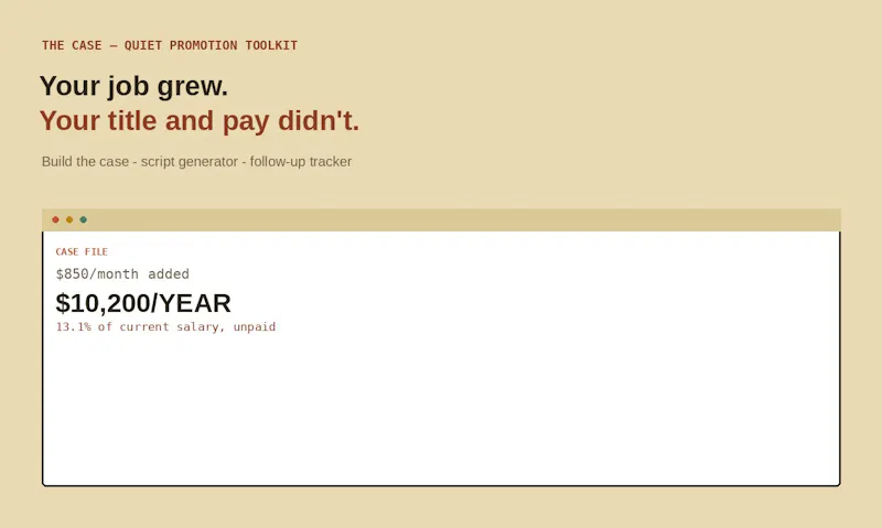 The Case — Quiet Promotion Toolkit screenshot 1