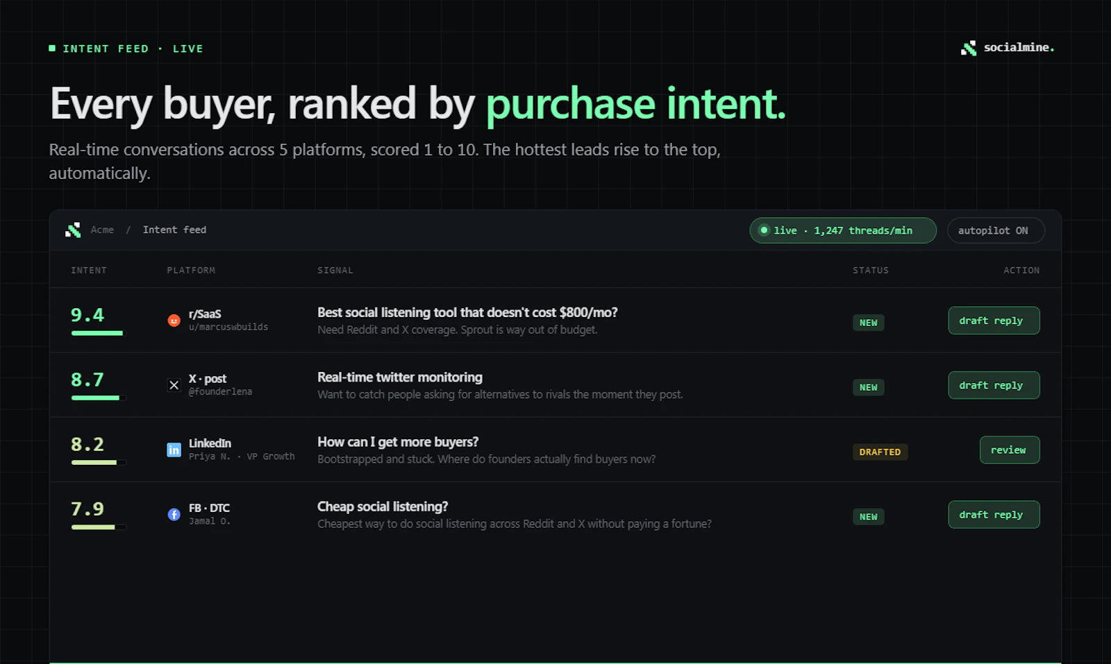 Socialmine screenshot 2