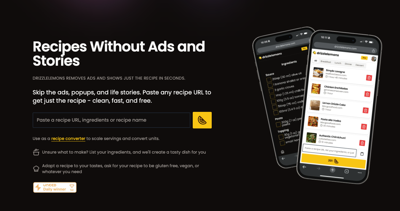 Drizzlelemons - Main product screenshot demonstrating key features and user interface