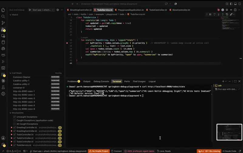 Kotlin Debugger for VS Code screenshot 1