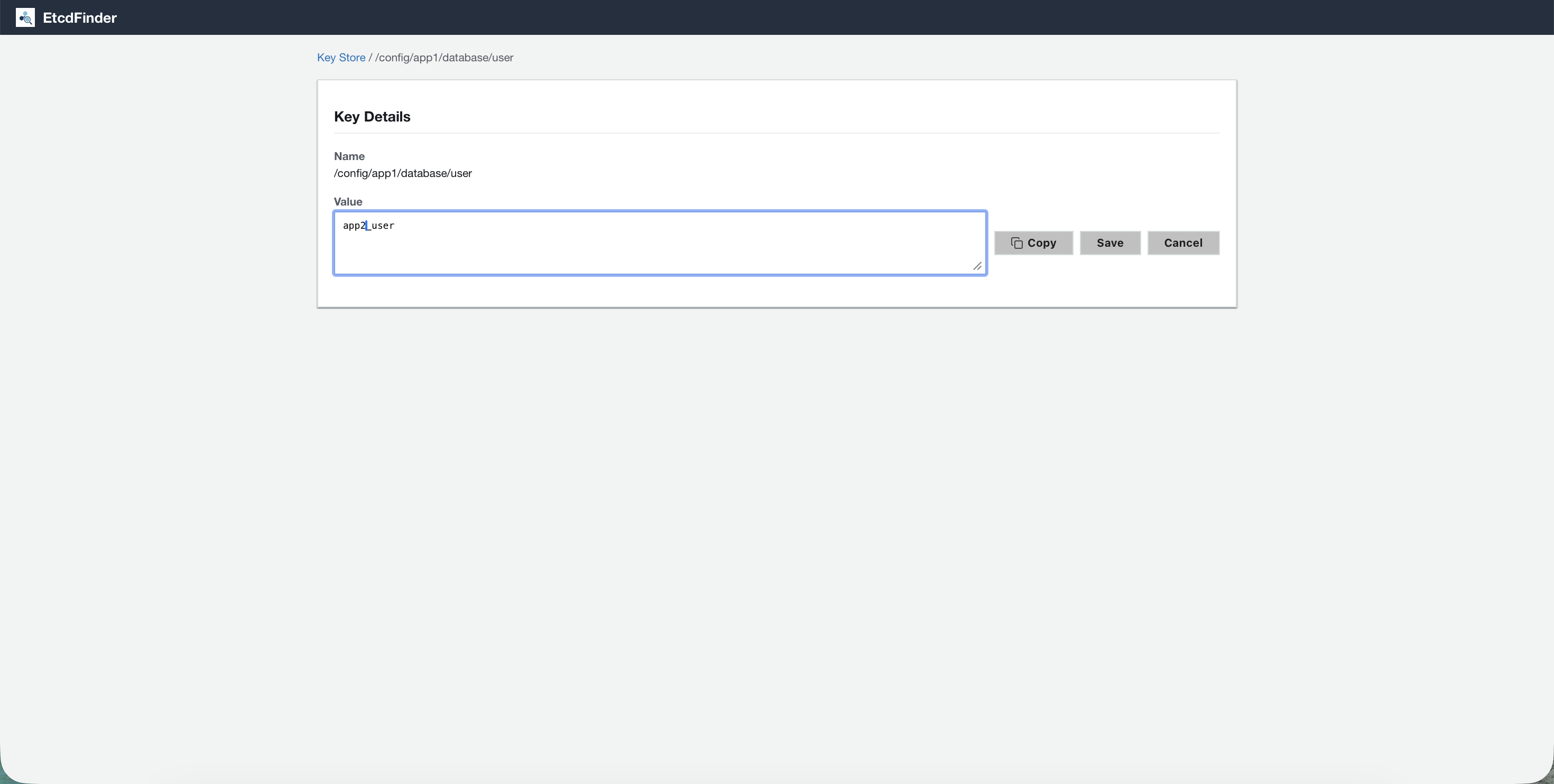 EtcdFinder - Screenshot 4 showing product features and functionality