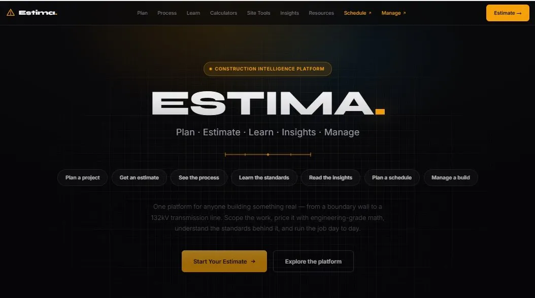 Estima Platform screenshot