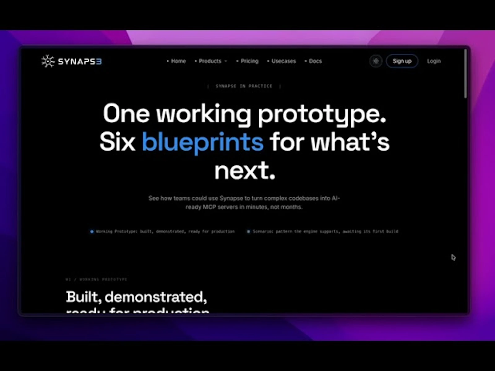 Synapse screenshot 1 (video preview)