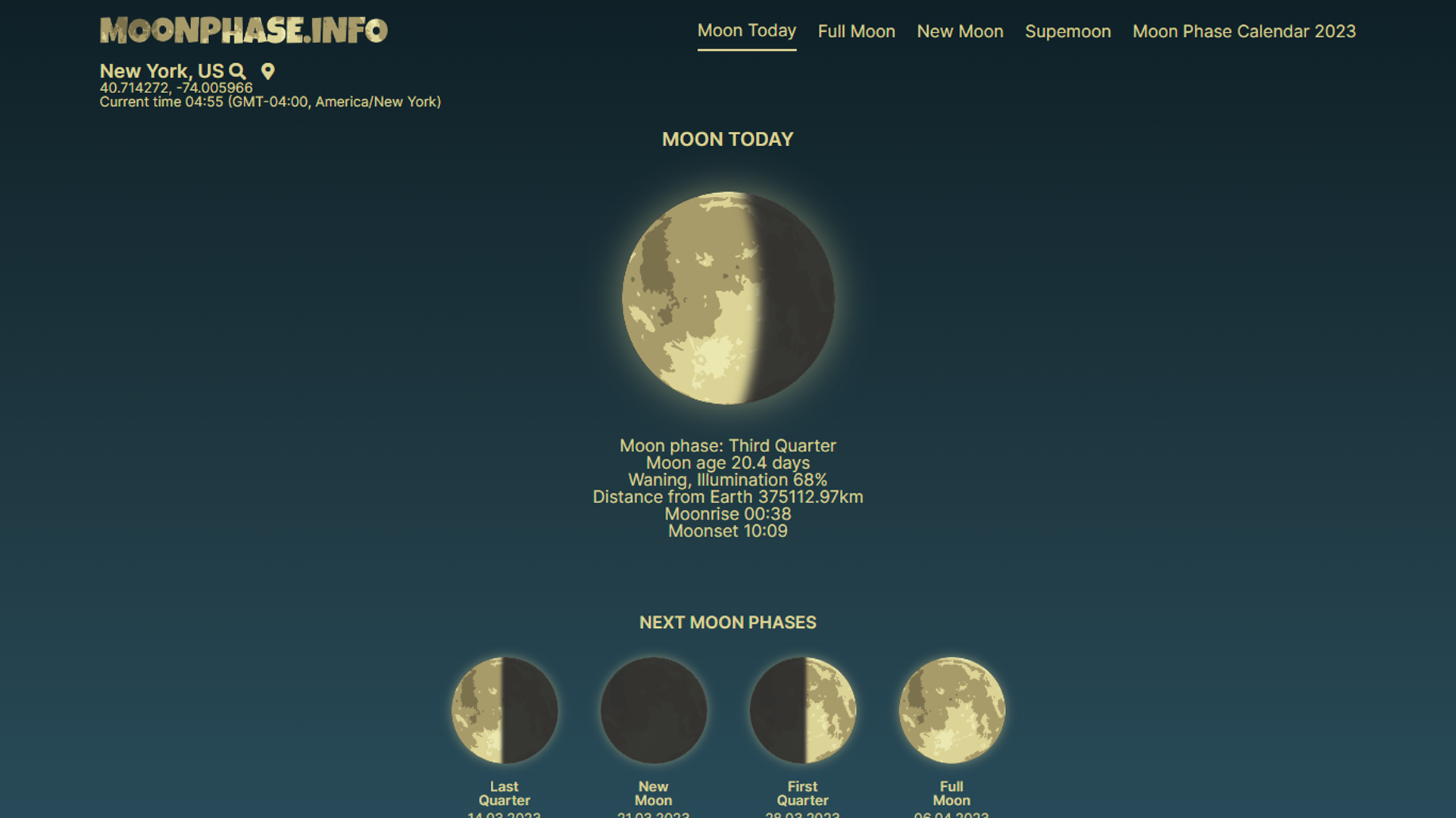 Moonphase.info - 달 단계 캘린더 미디어 4