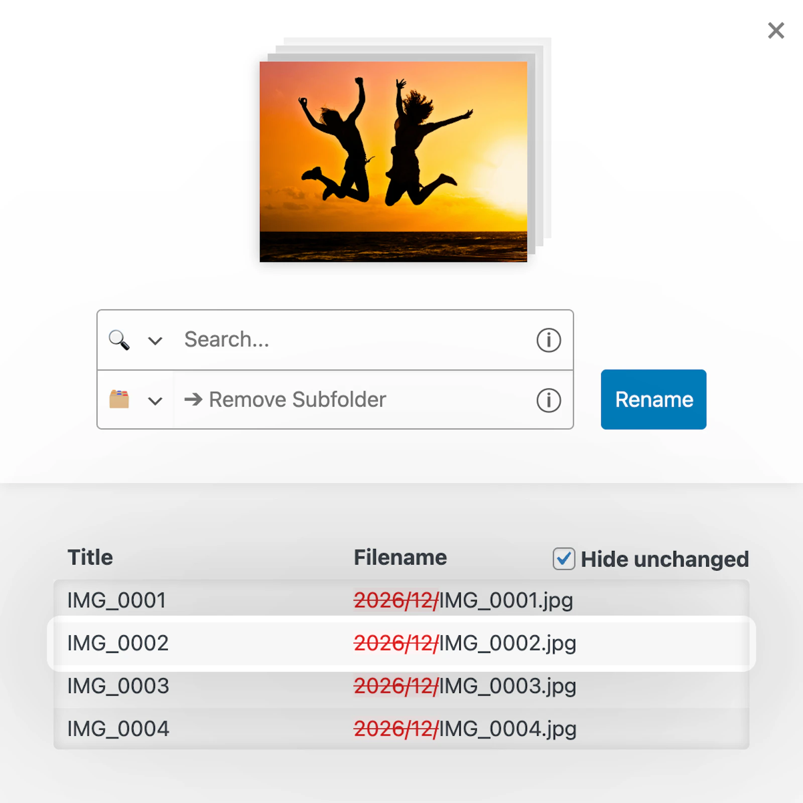 neoRename - WP plugin to rename images screenshot 8