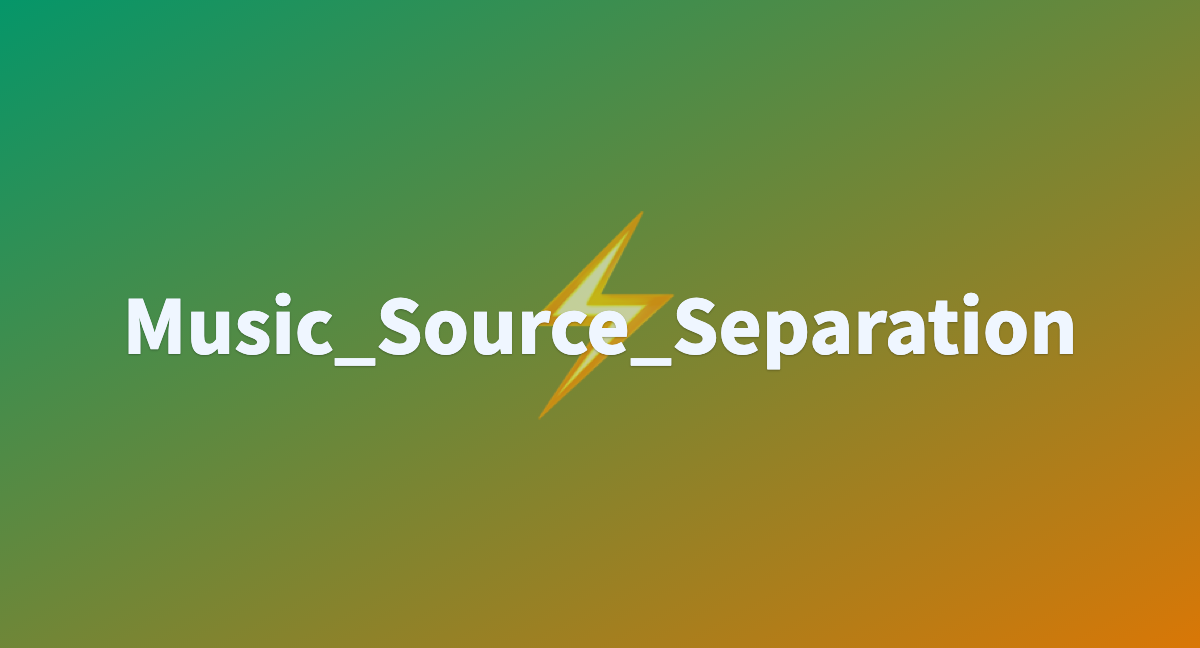 Music Source Separation gallery image