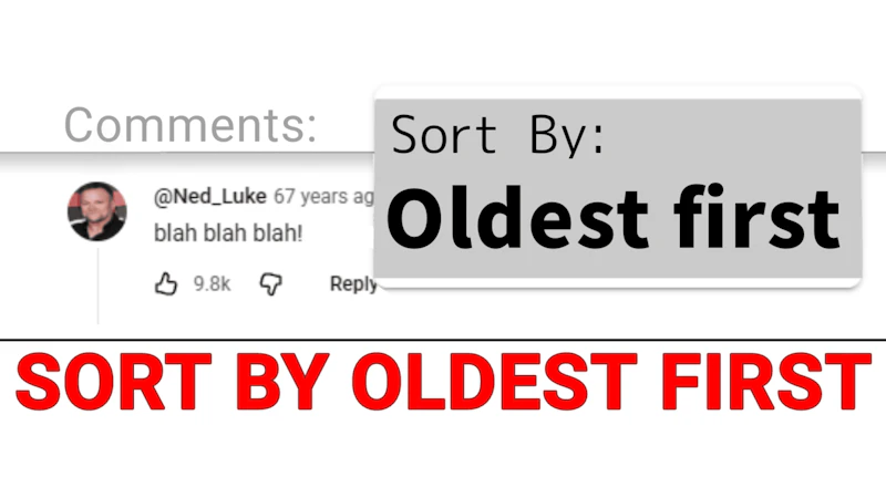 YouTube Sort Comments Oldest Extension screenshot 3