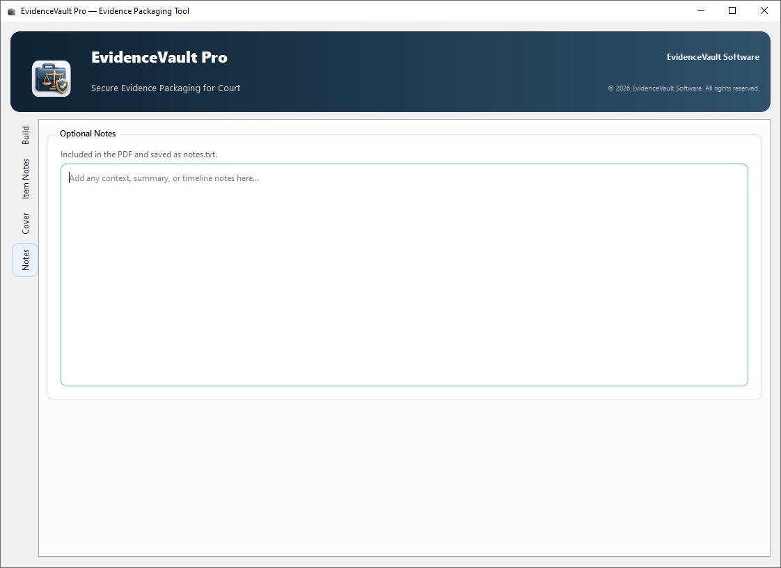 EvidenceVault Pro - Screenshot 2 showing product features and functionality
