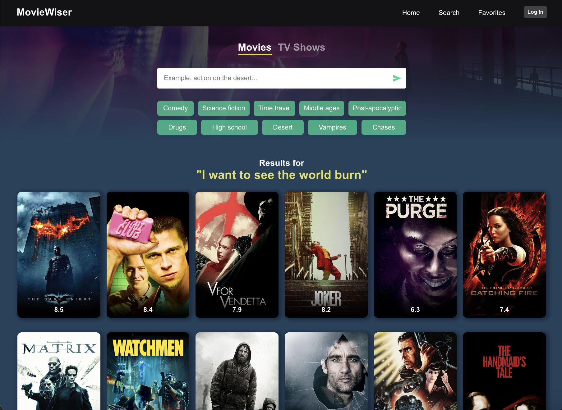 Moviewiser - AI Movie and Series Aggregator และผู้แนะนำ media 1