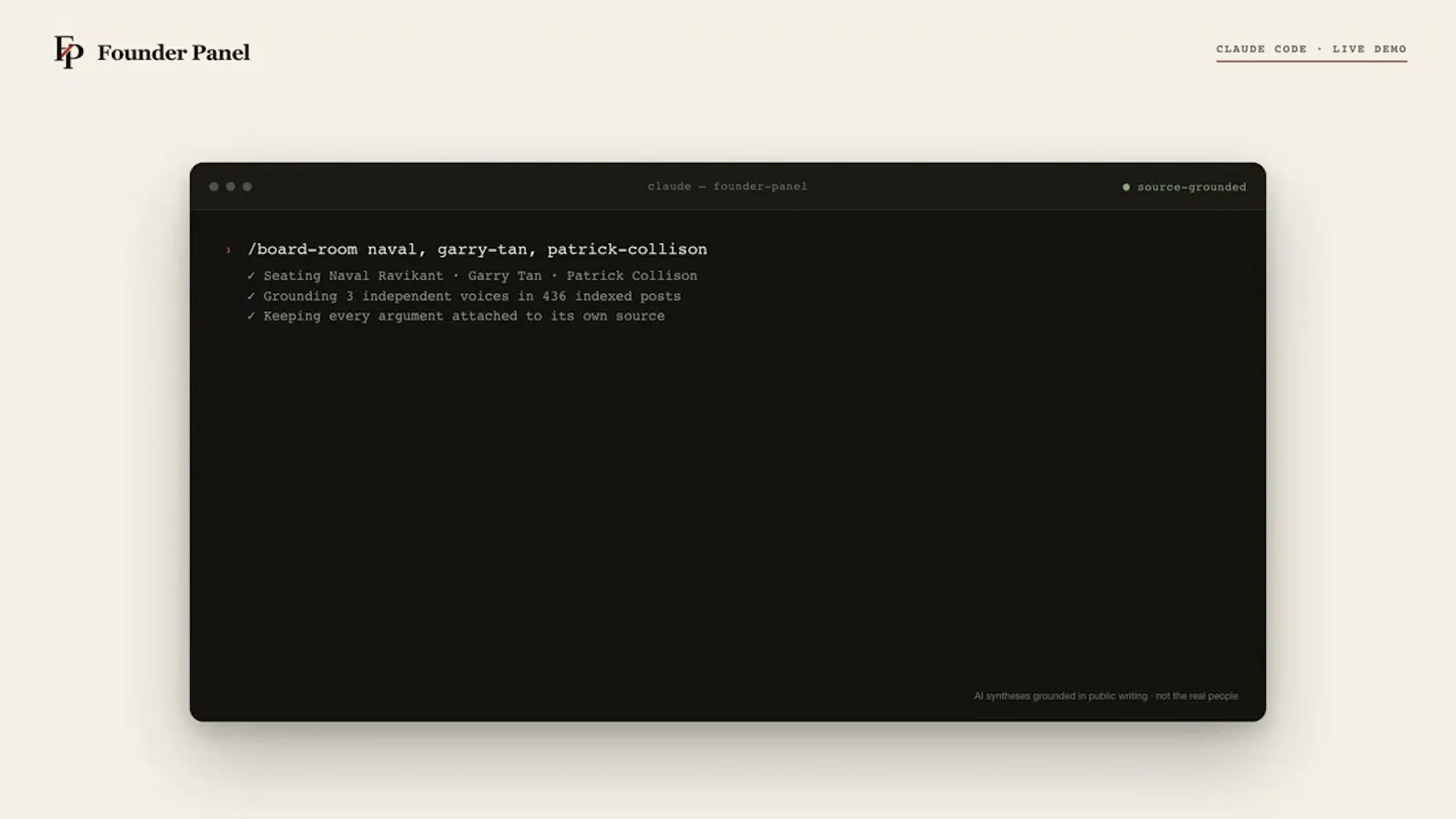 Founder's Panel  screenshot 1 (video preview)