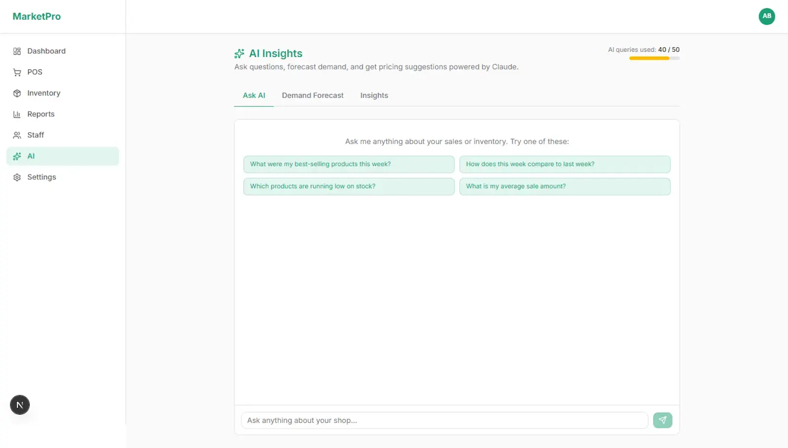 MarketPro — Smart POS for Market Shops screenshot 1