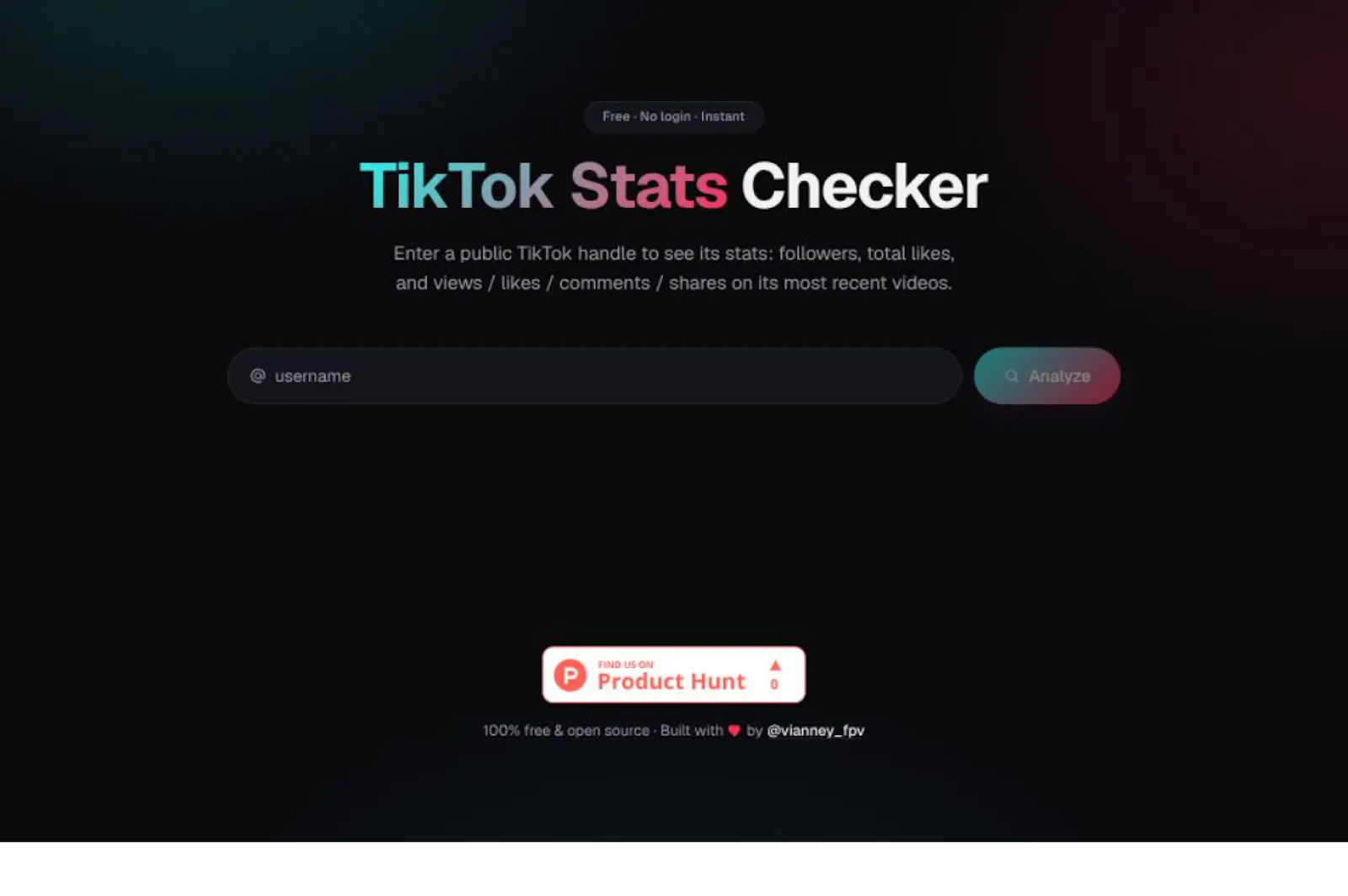 TikTok Stats Checker screenshot 1