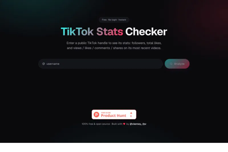 TikTok Stats Checker screenshot 1