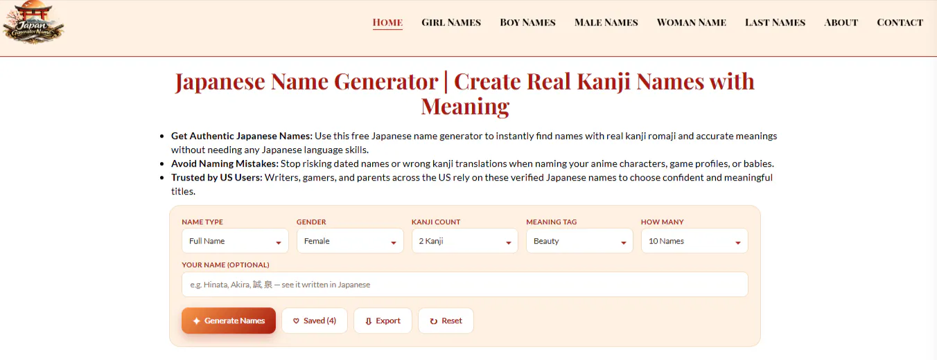 Japan Generator Name gallery image