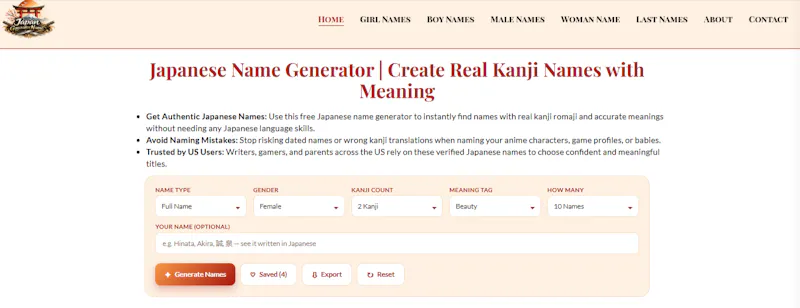 Japan Generator Name screenshot 1
