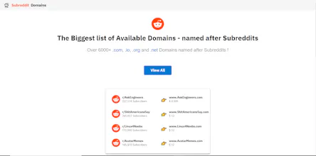 SubReddit Domains gallery image