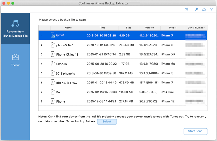 Coolmuster iPhone Backup Extractor (Mac) gallery image
