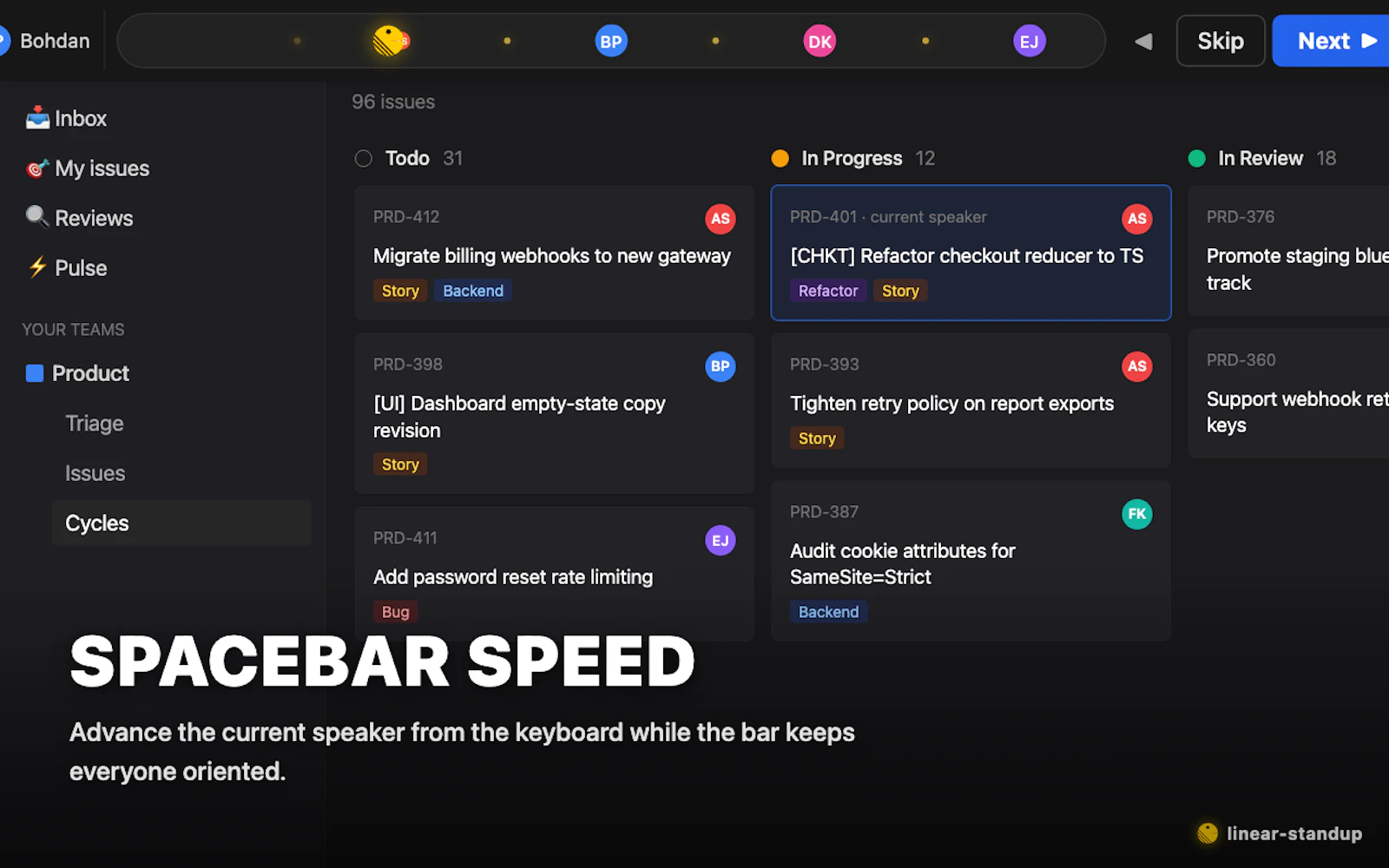 Linear Standup screenshot 2