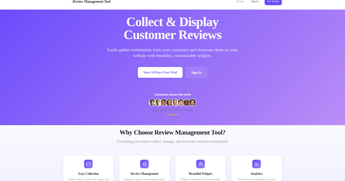 Collect,Showcase& Grow with Testimonials