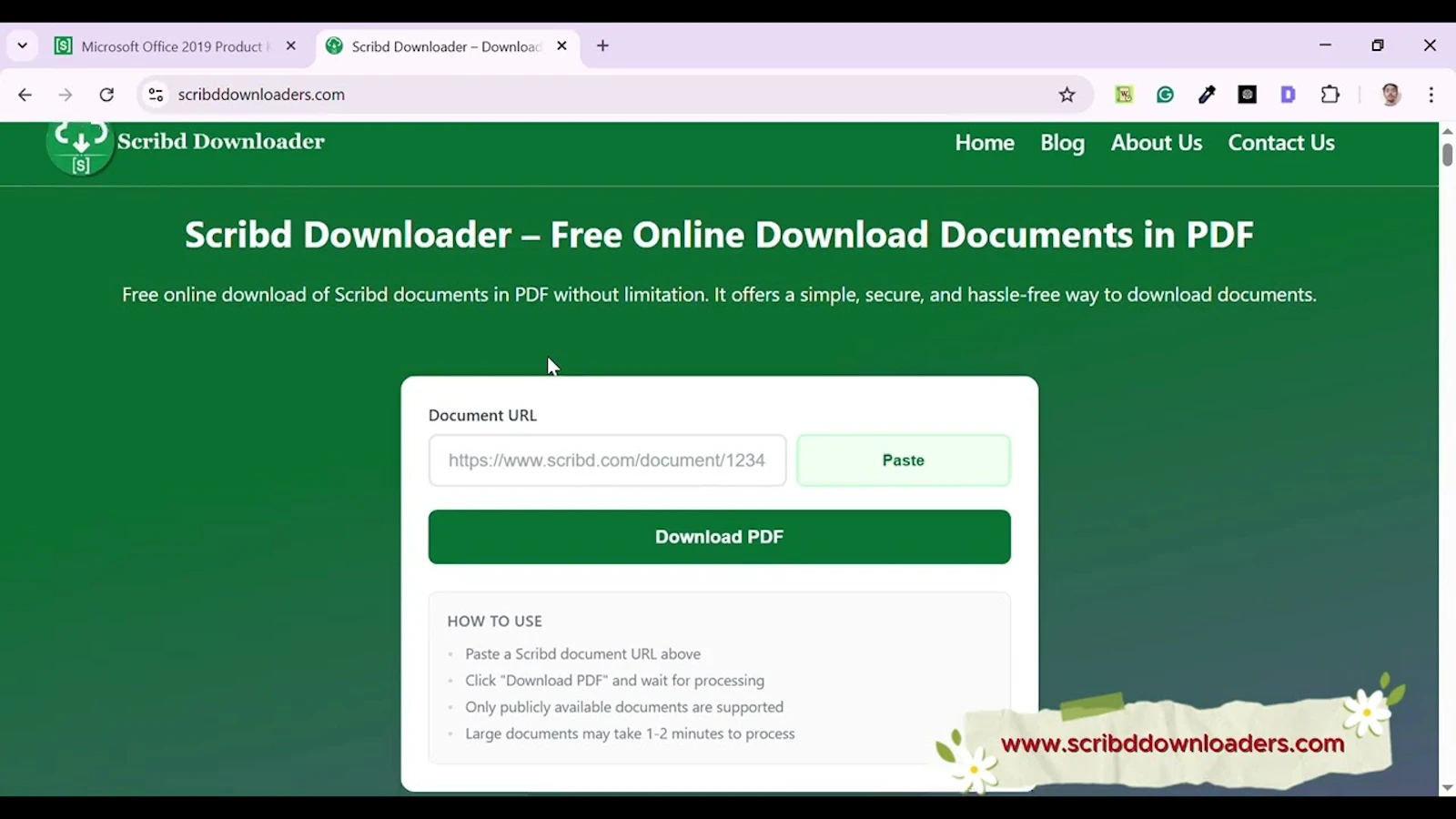 Scribd Downloader screenshot 1 (video preview)