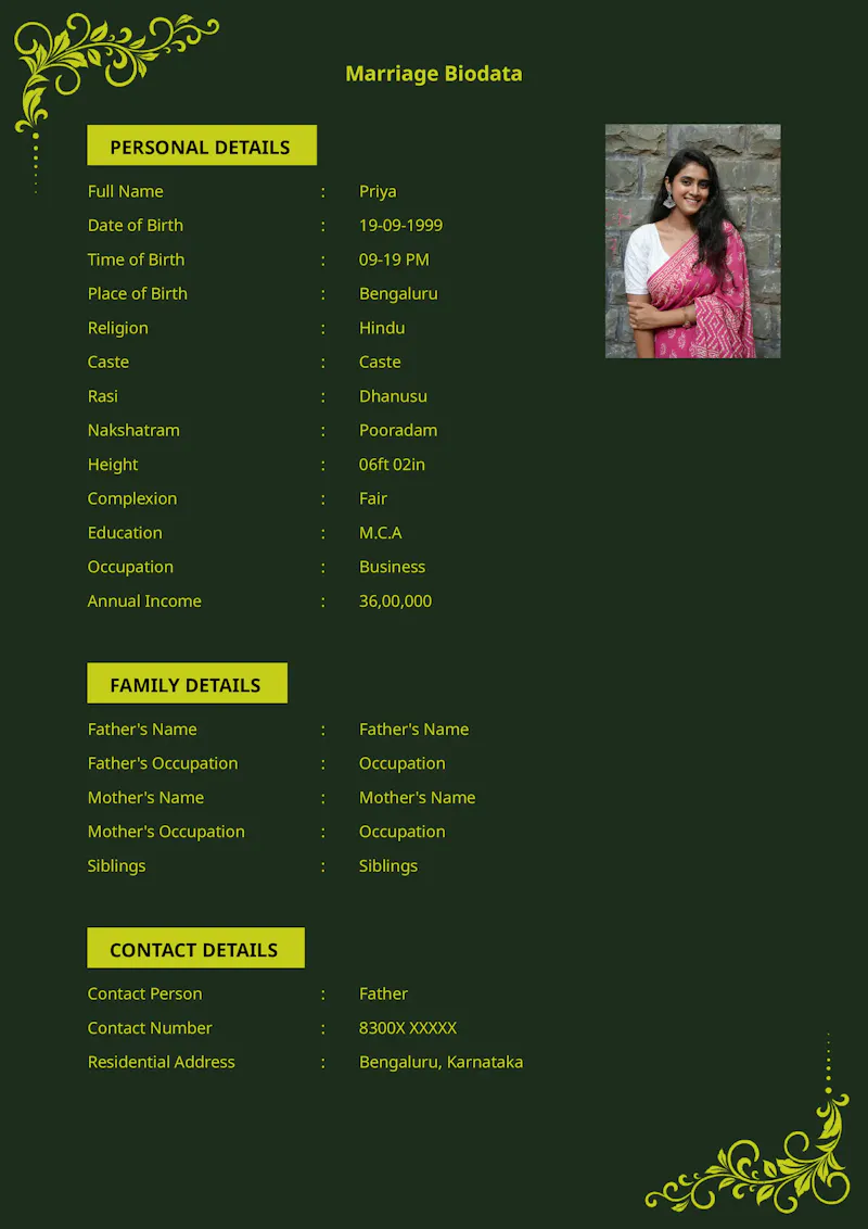 Marriage Biodata PDF screenshot 6