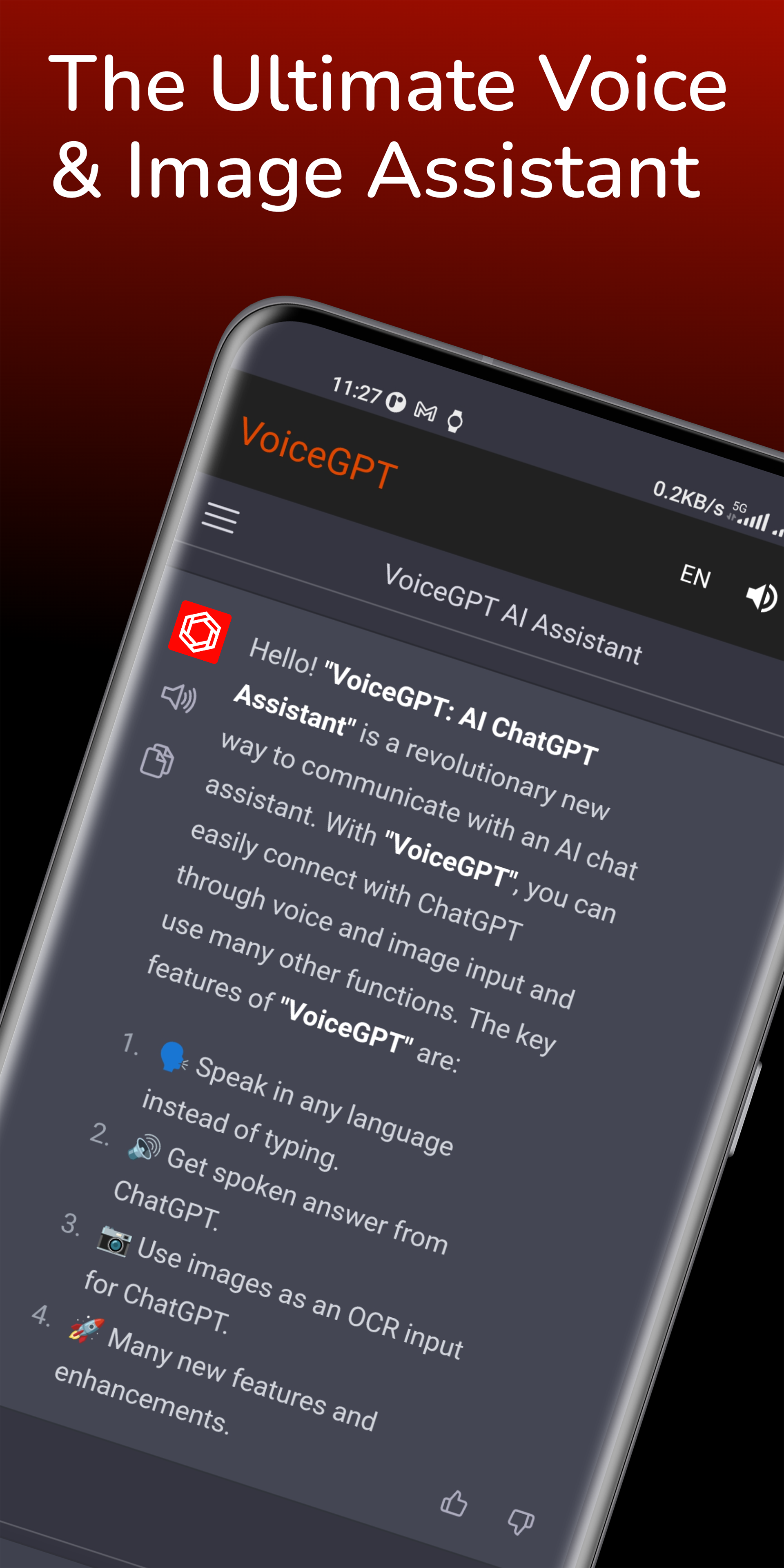 VoiceGpt - AI -Assistent & Tools für ChatGPT mit Sprach- und Bildeingabe Medien 3