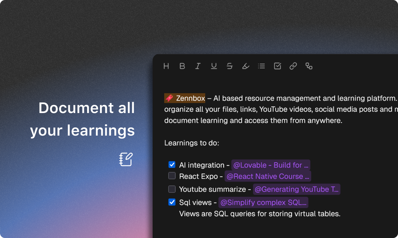 Média Zennbox - Économisez et organisez vos ressources.Prenez des notes avec l'IA 4