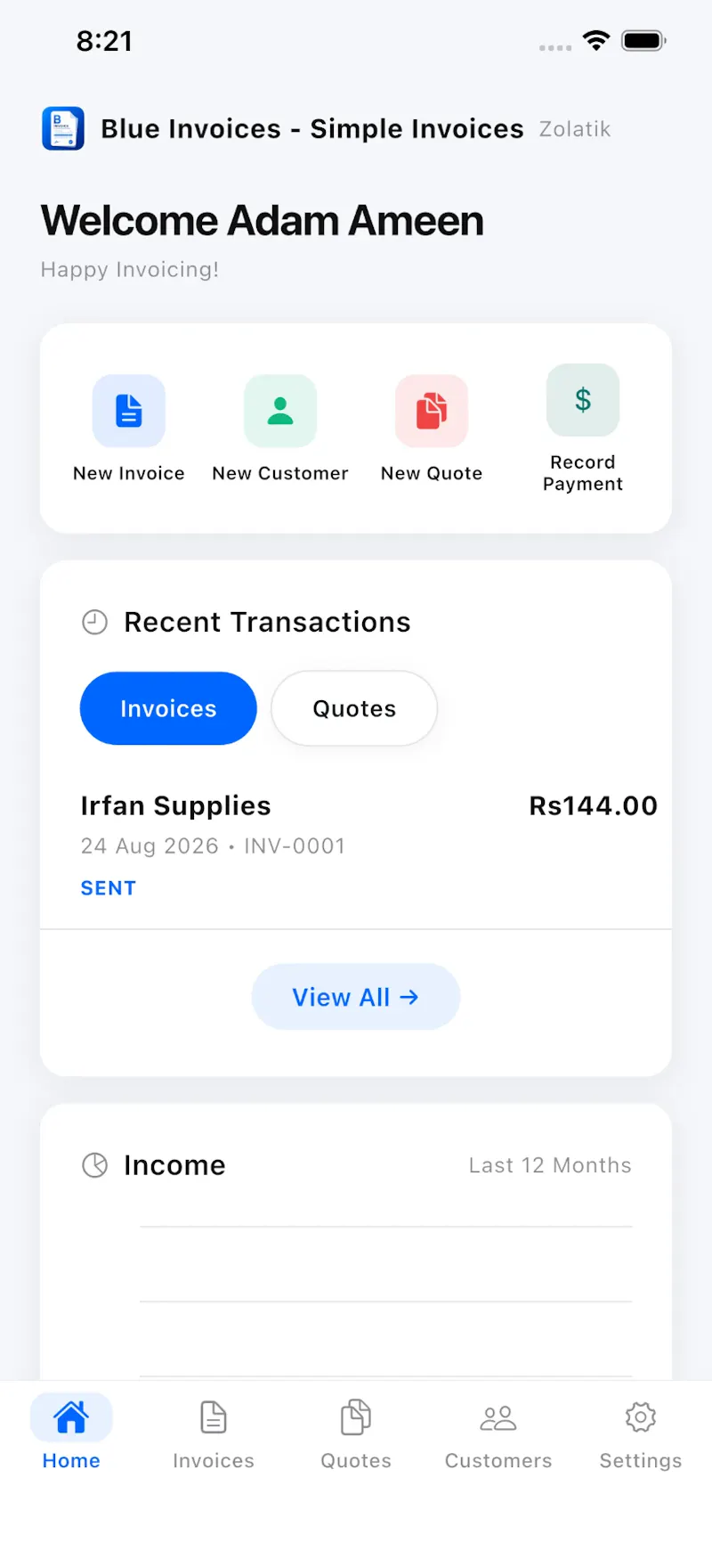 Blue Invoice screenshot 3